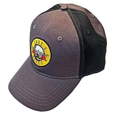 Image of Guns N Roses Circle Logo Baseball Cap Charcoal/Black 26x15cm