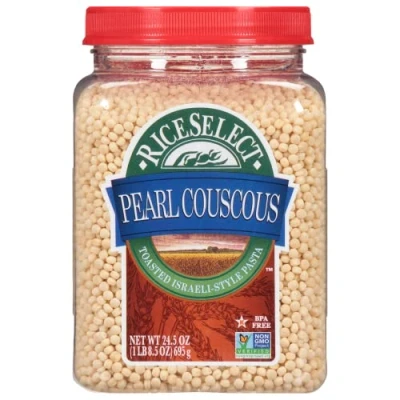 Image of Pearl Couscous, Israeli Non GMO, 24.5 oz (Pack of 1 Jar)