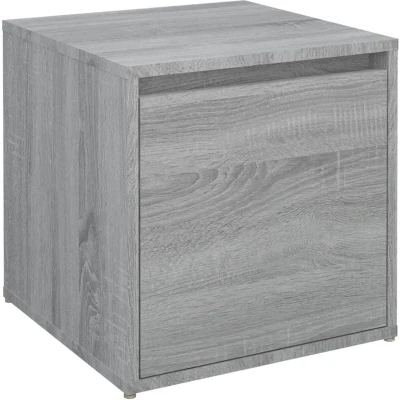 Image of vidaXL Box Drawer, Grey Sonoma Engineered Wood, Modern Style, with Ample Storage and Sturdy Construction for Home or Office