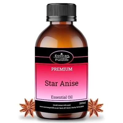 Image of Star Anise Essential Oil, 100% Pure Oil Therapeutic Grade, Diffuser, Humidifier, Aromatherapy for Relaxing, Massage Oils Skin Care, Sweet, Spicy Scent 200ml