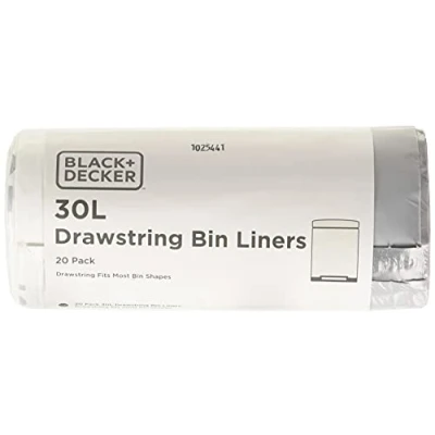 Image of Black + Decker 30L Bin Bags 20 Pack