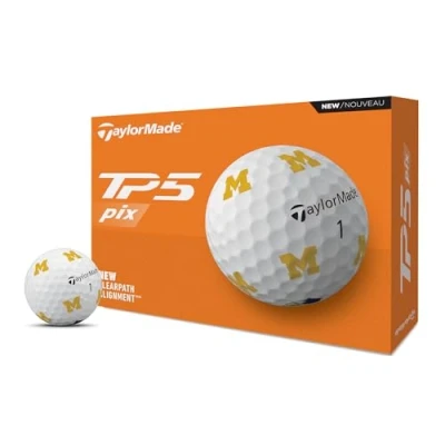 Image of TaylorMade Golf 2024 TP5 PIX Michigan ONE Dozen Balls