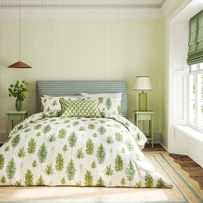 Image of Sanderson Options Fernery Duvet Cover Set Double Green