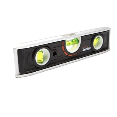 Image of Lufkin LTLA1100 02 Aluminum Torpedo Level 9&quot; with Embedded Magnets Built into The Housing in Order to Prevent Peeling or Falling Out
