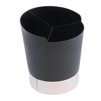 Image of Black Bar Pub Tidy Caddy Straw Cocktail Stirrer Storage Condiment Holder 120mm