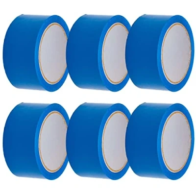 Image of Edenpack 6 Rolls Blue Colour Low Noise Adhesive Tape 50MM x 66M Art and Craft DIY Decorative Packaging Packing Parcel Strong Seal Coloured Acrylic