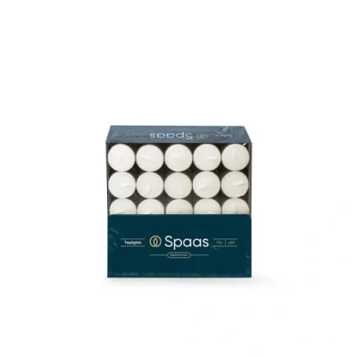 Image of Spaas Tealights Box x75, 8 Hours, White, D 39 mm x H 22