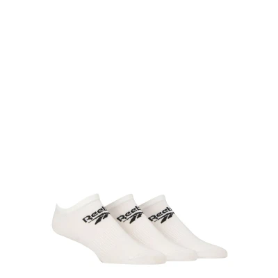 Image of Mens and Women&#039;s 3 Pair Reebok Core Cotton Trainer Socks White 6.5 8 UK