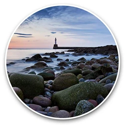Image of Awesome Vinyl Stickers (Set of 2) 7.5cm Lighthouse in Aberdeen Scotland Fun Decals for Laptops,Tablets,Luggage,Scrap Booking,Fridges #45551