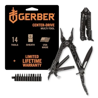 Image of Gerber Center Drive (Coyote Molle Sheath) Black Multitool