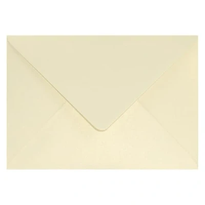 Image of Netuno 25 Pearlescent Gold Ivory envelopes DIN B6 125x175mm 4.92x6.89 inches 120gsm Aster Metallic gummed Pointed Flap no Window for Invitations Wedding Christmas Birthday Greeting Cards