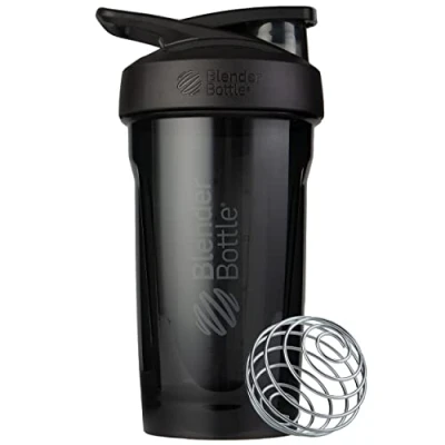 Image of BlenderBottle Strada Shaker Cup Perfect for Protein Shakes and Pre Workout, 700ml, Black