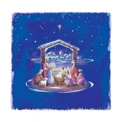 Image of Paper Themes 10 pack of Luxury Christmas Cards with Envelopes (Adoration Scene)