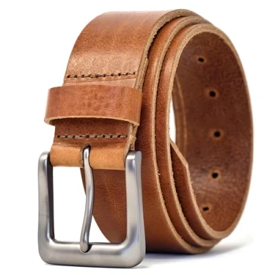 Image of Ashford Ridge Italian Full Grain Leather 38mm Belt Made in England Cannella Large