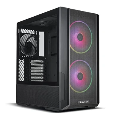 Image of Lian Li LANCOOL 216 RGB Mid Tower PC Case, Black High Airflow Design with ARGB Fans