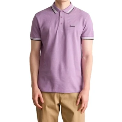 Image of BOSS Paddy Polo shirt, Men&#039;s, Size: Large, Light pastel purple