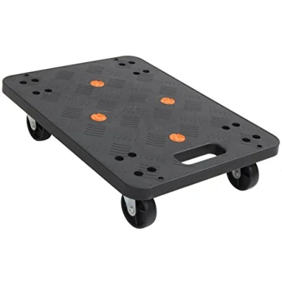Image of LoadSurfer 100kg Plastic Hand Dolly Furniture Mover Trolley Cart Truck Platform 500x370mm