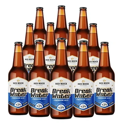 Image of Red Rock Brewery Traditional British Ale Case of 12x 500ml Bottles English Beer (Break Water 4.6%)