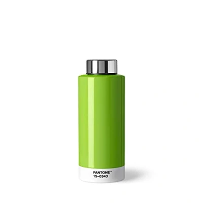Image of PANTONE Water Bottle, Double Walled Stainless Steel with Thermal Function, Leak Proof, 500 ml, Green 15 0343