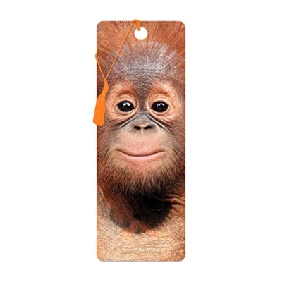 Image of 3D LiveLife Bookmark Baby Orangutan from Deluxebase. an with lenticular Artwork Licensed Renowned Artist David Penfound
