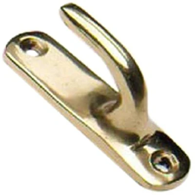 Image of Merriway® BH01606 (2 Pcs) Curtain Drapery Hold Back Tie Hooks, 45mm (1.3/4 inch) Solid Brass Pack of 2 Pieces