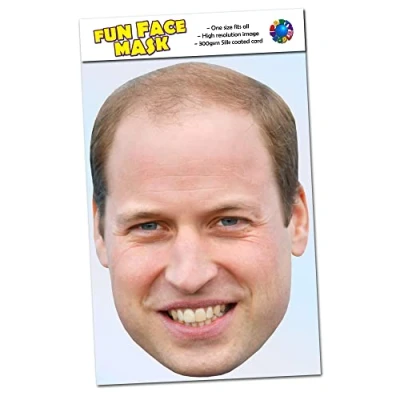 Image of Party People 1 x Prince William Duke Of Cambridge Celebrity Face Mask Ready To Wear