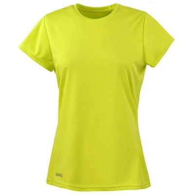 Image of Spiro Womens/Ladies Sports Quick Dry Short Sleeve Performance T Shirt (XL) (Lime Green)
