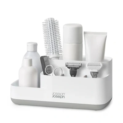 Image of Joseph EasyStore bathroom Storage Caddy Organiser for accessories Grey/White