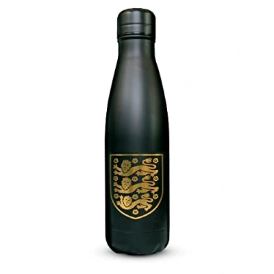 Image of England FA Three Lions 500ml Stainless Steel Vaccum Flask Thermal Bottle Black
