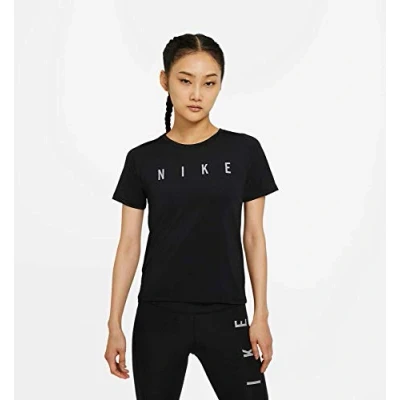 Image of Nike Run Dvn Miler T Shirt Black/Reflective Silv XS