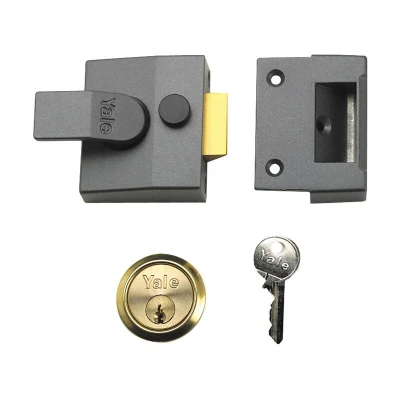 Image of Yale Locks P85 Deadlocking Nightlatch 40mm Backset DMG Finish Visi YALP85DMGPB
