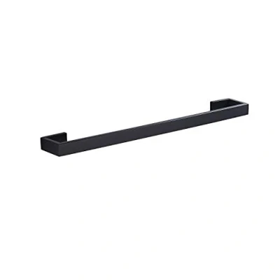 Image of 24 Inch Towel Rail Wall Mounted Bathroom Single Holder, Black Matte