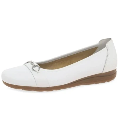 Image of Rieker Womens L9360 14 Slip On Shoes (Weiss, UK Footwear Size System, Adult, Women, Numeric, Medium, 3.5)