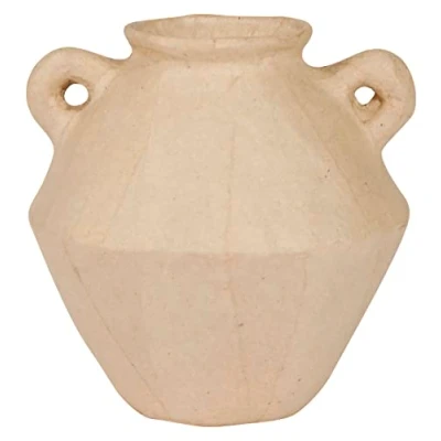 Image of Decopatch HD084C A jar vase to decorate Paper mache object personalize Waterproof home decoration Dimensions: 13x3x13 cm