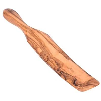Image of Olive Wood Crepe Spatula, Handcrafted Cooking Utensil, Perfect for Flipping &amp; Serving Crepes, Durable Non Stick, Pancake Spatula (30 cm)