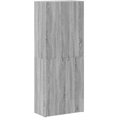 Image of vidaXL File Cabinet Grey Sonoma Engineered Wood/Office Storage 60x32x153 cm Modern