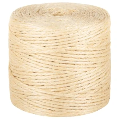 Image of &#039;vidaXL 100% Natural Sisal Rope with 4mm Diameter and 250m Length Ideal for DIY Crafts, Gardening, Home Decor &amp; Cat Scratching Posts