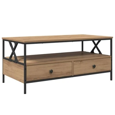 Image of vidaXL Coffee Table Artisan oak 100 x 51 45 cm Engineered wood
