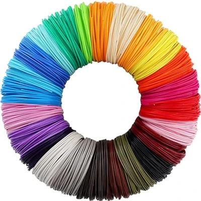 Image of Barabesty 3D Printing Pen PCL Filament Refills 1.75mm, Pack of 20 Random Color, Low Melting Temp 70℃, Gifts (200 FT)