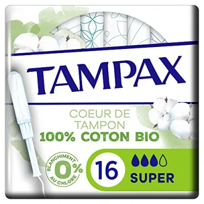 Image of Tampax Cotton Protection Super Tampons Applicator 16 count
