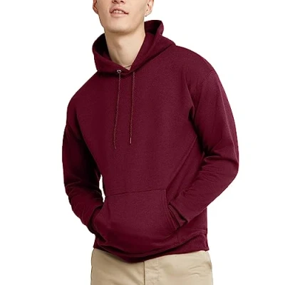 Image of Hanes Men&#039;s P170 Hoody, Maroon, S