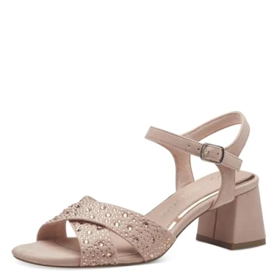 Image of MARCO TOZZI Women&#039;s 2 28354 42 Heeled Sandal, Powder Pink, 4