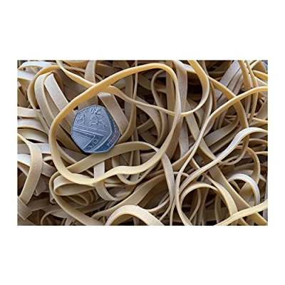 Image of 300 x Thick 4&quot; First Steps ® Rubber Elastic Bands 101.6mm 6.3mm Heavy Duty No.65