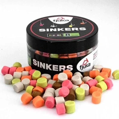 Image of Fjuka Sinkers Mixed Colours 8mm Fishing pellets