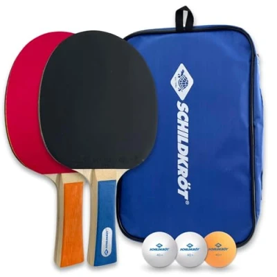 Image of Donic Schildkröt Hobby Table Tennis Set for 2 Players, Bats, 3 Balls, in Carrying Bag