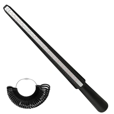 Image of Ushine Ring Size Measurement Tool,2PCS Tool UK Sizes,Plastic Gauge Kit for Measuring Wedding Diameter Women,Men