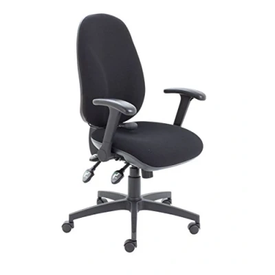 Image of Office Hippo Physio Approved Desk Chair, Ergonomic Home &amp; Chair With Adjustable Seat, Back Lumbar Pump For Comfort Support, Computer Flip Up Arms Black