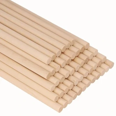 Image of Belle Vous Wooden Dowels (50 Pack) Wood Dowel Rods/Wooden Poles Natural Sticks for Crafting DIY Projects 30cm/12 Inches Craft