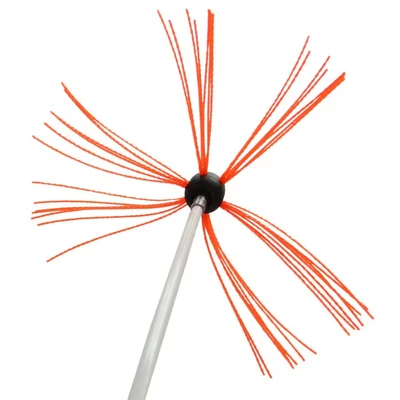 Image of Chimney Sweeper Drill Powered Cleaning Kit Rotary Cleaner Brush Sweeping 11m Fireplace Flue Wood Burner Reinforced Nylon Flexible Rods Free Dust Sheet Storage Bag Includes Adapter