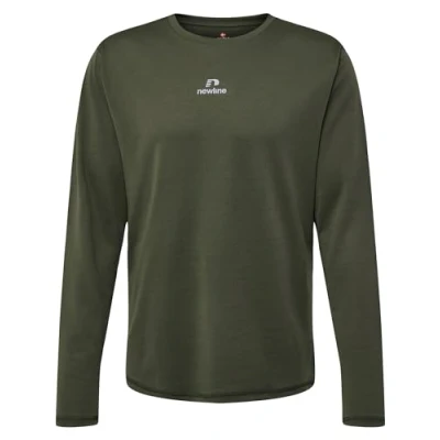 Image of Newline T Shirt L/S Reflective Logo Nwlbeat Running Men&#039;s Size